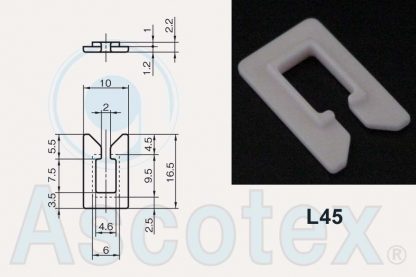 L45 Drawing Simple Hook Ceramic Yarn Guide