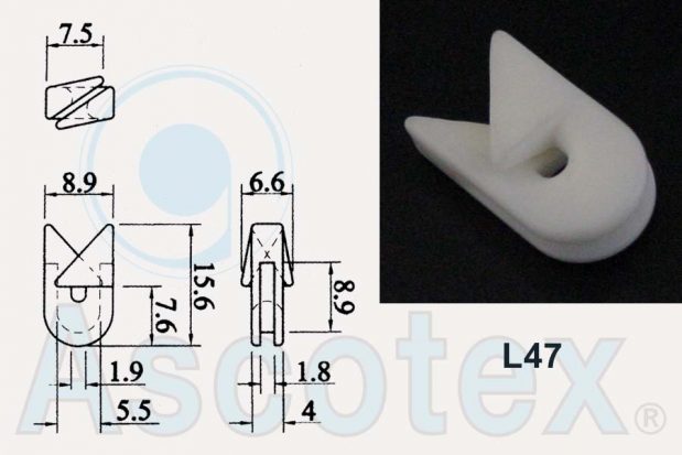 L47 Drawing Double Hook Ceramic Yarn Guide